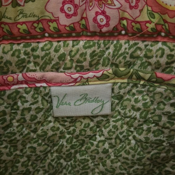 Vera Bradley Pink and Green Floral Tote --Medium - Picture 4 of 8